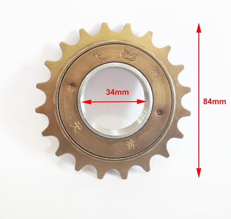 DONSP1986 Single Speed Bike Freewheel,16T/18T/20T/22T Bicycle Freewheel Threaded Type Freehub Replacement Part - Image 2
